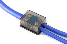 KnuKonceptz Bassik 2 Way 0 Gauge to 4 / 8 Gauge Mini ANL Fuse Block w Fuses picture