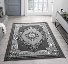 Traditional Oriental Area Rug Hand Carved Floral Carpet For Living Room 9206 picture