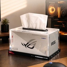Original ROG 20th Anniversary Rectangle PC Transparent Magnetic Tissue Box Cover picture
