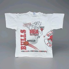 Vintage Chicago Bulls Shirt AOP 90s VTG Salem Sportswear Wrap Around Aerial  picture