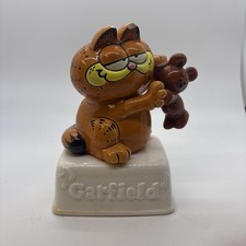 Vintage 1981 Enesco Garfield Pooky Music Box Fred and Ginger Eat Your Hearts Out picture