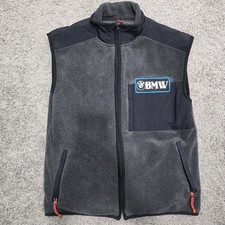 Vintage BMW Patch Full Zip Vest Fleece SZ L American Eagle Outfitters AE77 picture