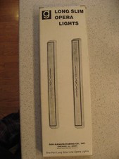 Gem Manufacturing Pair of Long Slim Line Opera Lights - Chrome with Scroll 1077 picture