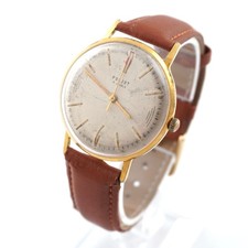 Original POLJOT SUPER SLIM Rare Dial Design Vintage Gold Plated Mechanical Watch picture