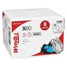 WypAll GeneralClean X60 Multi-Task Cleaning Cloths, 8 x 70 8 Packs, White picture