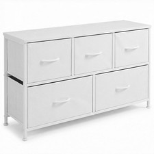 Alvantor Tall Dresser Fabric Storage Tower ,Wooden Top for Kid Room, Closet, Ent picture