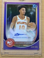 2025-26 Bowman - Chrome Autographs Zaccharie Risacher #BCA-ZR Purple... picture