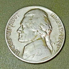 1944-S Jefferson Silver War Nickel / Actual coin pictured picture
