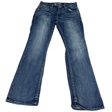BKE Aiden Jeans Mens 31S 30 Blue Bootleg Denim Pants Medium Wash picture