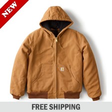 Carhartt 106673 Iconic J140 Firm Duck Active Jac Hooded Jacket / FULL SIZE - NEW picture