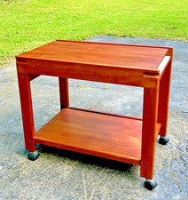 Orig. MCM Aksel Kjersgaard Danish Modern Teak Rolling Serving Table Cart Trolly picture