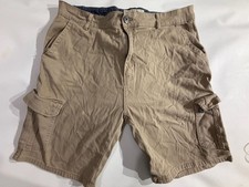 Vintage Genes 1891 Men Khaki Cargo Shorts Slim Fit W38 picture