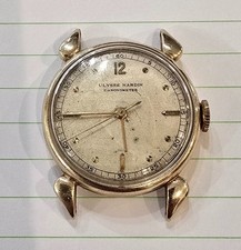 Vintage Ulysse Nardin Chronometer 14K Solid Gold Men's Watch Swiss AS-IS Repair picture