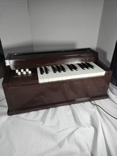 Vintage 1960s Magnus Model 300 Electric Chord Organ Brown Tested Working USA picture