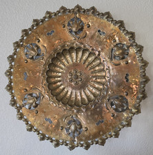 Hand Crafted Brass Tray Bowl Egidio Casagrande Studio Charger Italian 1911-1962 picture