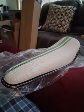 Vintage Troxel  White With Green Racing Stripes Banana Bicycle Seat 16