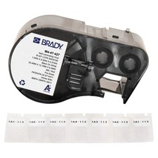 BRADY M4-47-427 Precut Label Roll Cartridge,Clear/White 808D96 picture