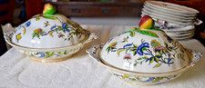 Stunning antique  Sarreguemines Earthenware covered serving dishes- FRANCE picture