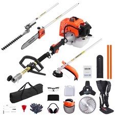 VEVOR 5-in-1 Gas Hedge Trimmer 2 Cycle 63cc Gas Powered Handheld Hedge Trimmer picture