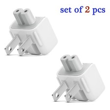 2 x Genuine OEM Apple A1555 Duckhead US Prong Plug MagSafe Adapter 45W 60W 85W picture
