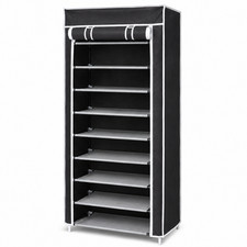 9 Tier Shoe Rack Shelf Standing Closet Cabinet Storage with Cover picture