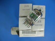 (1) Electron Tube GE JAN 5670w Twin Triode Vacuum tubes. NOS picture