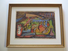 MARTIN ROSENTHAL SILKSCREEN SERIGRAPH MID CENTURY EXPRESSIONISM MODERNISM RARE picture