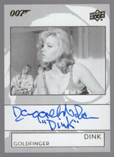 MARGARET NOLAN AS DINK 2019 UPPER DECK JAMES BOND INSCRIPTIONS AUTO *GOLDFINGER* picture