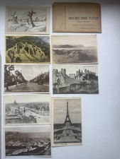 Vintage Europe Postcard Lot Wales Paris Belgium 8 Cards w/ Envelope picture