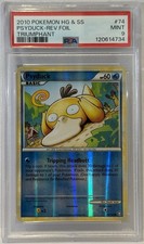 2010 Pokemon HG&SS Psyduck Reverse Holo Foil #74 Triumphant PSA 9 Mint  picture