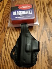 #1 Blackhawk LH Leather Paddle Holster For Springfield XD ccw concealed carry picture