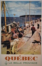 Quebec, La Belle Province 1960s tourist poster of the Gaspé area.  picture