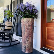 Farmhouse Porch and Patio Planter. Tall Country Vintage Plant and Flower Stand. picture