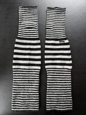 Vintage Lululemon Striped Arm Warmers — Black & Gray, Early 2010s Era, Rare picture