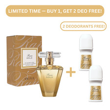Avon Rare Gold Eau de Parfum 1.7oz Perfume + 2 FREE Rare Gold Deodorant picture