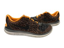 Nike Free 5.0 Men's Running Shoes Lace-Up Black/Orange/Gray Mesh Low Top picture