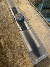 Vintage Swatch Swiss Made Quartz Analog Black Plastic 34mm Watch w/ Box picture