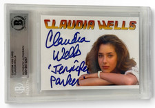 Claudia Wells Signed Trading Card Back to the Future Autograph Inscript Beckett picture