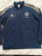 Vintage Adidas Chelsea Blue Football Jacket Soccer Mens Track Top Zip Size M picture