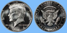 1964 KENNEDY SILVER 90% HALF DOLLAR ~ GEM PROOF ~ UNTOUCHED FROM U.S. SET picture