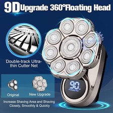 9D 5-in-1 Electric Shaver Cordless Wet&Dry Hair Trimmer Bald Head Razor For Men picture