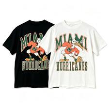 Miami Hurricanes Mascot Vintage Sports T-Shirt SIZE S-5XL picture