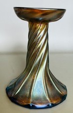 Louis Comfort Tiffany Favrile Glass Candlestick  Circa 1900 picture