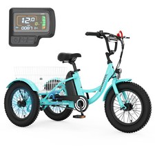 MOONCOOL 16IN 3.0 Fat Tire Tricycle Electric Trike 250W Electric Tricycle Youth picture