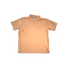 Columbia Men's Polo Shirt XXL Orange, Short Sleeve, Active Fit picture