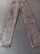Vintage Levi’s Student Fit 30x32 Black Acid Wash Jeans Button Fly 80s 90s picture