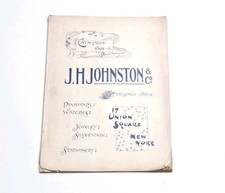 J.H. Johnston & Co New York Diamond Watches Jewelry Catalog 1894 - 95 picture