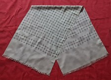 GENTS SCARF ITALY AUTHENTIC GEOMETRIC ART GRAY PINK SILK LONG MENS picture