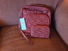 Women's LUG Ranger Crossbody Organizer Bag with Rodeo Wristlet Red picture