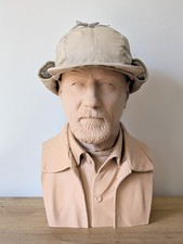 Vintage 50s Eddie Bauer Beige Goose Down Cap Hat Trapper Ear Flaps Sz M Rare picture